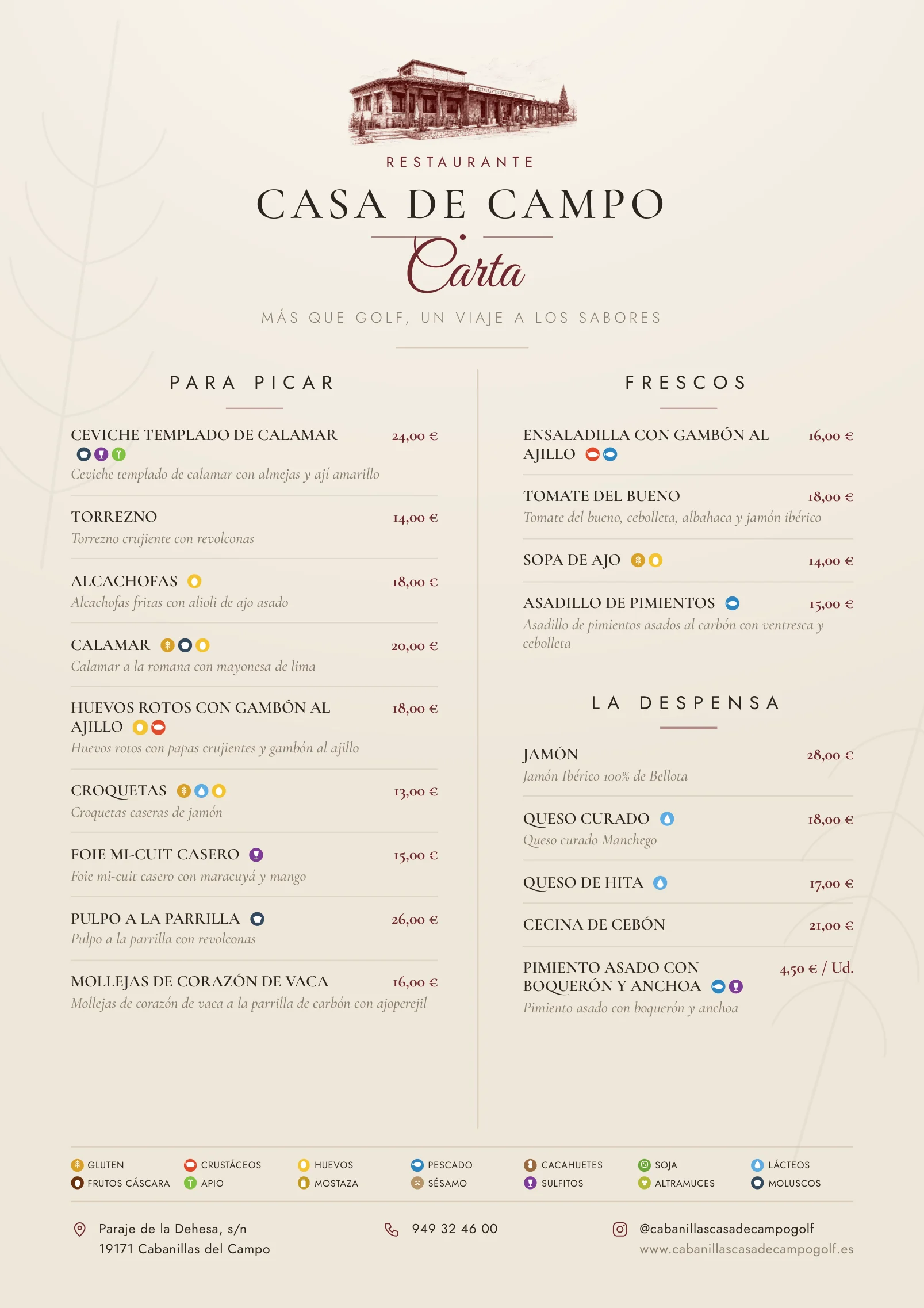 Alérgenos Casa de Campo — página 1