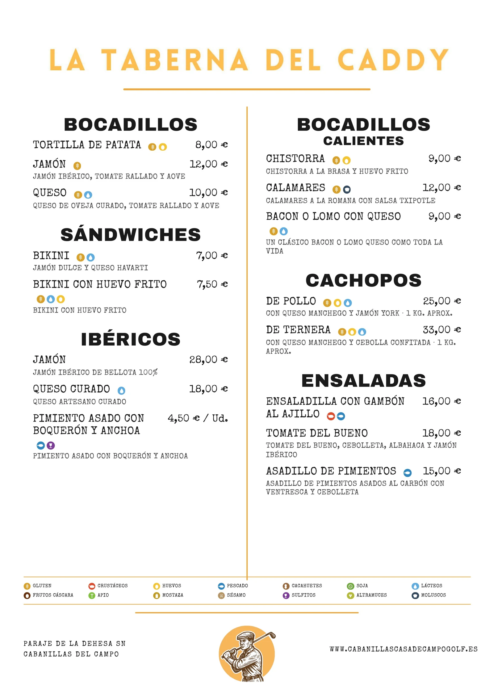 Alérgenos Taberna — página 1