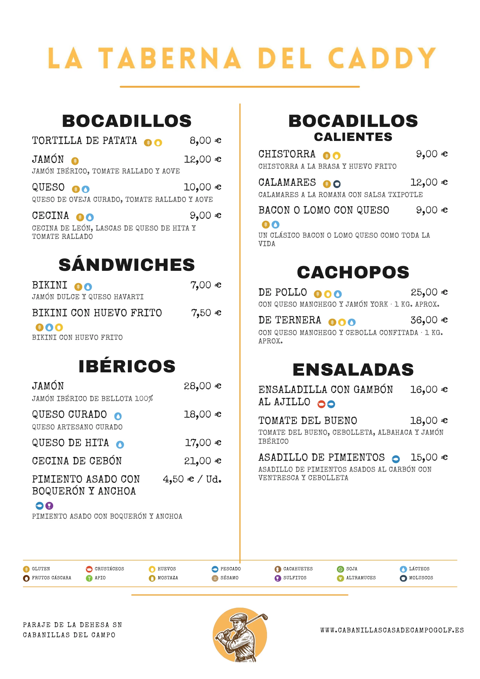 Alérgenos Taberna — página 1